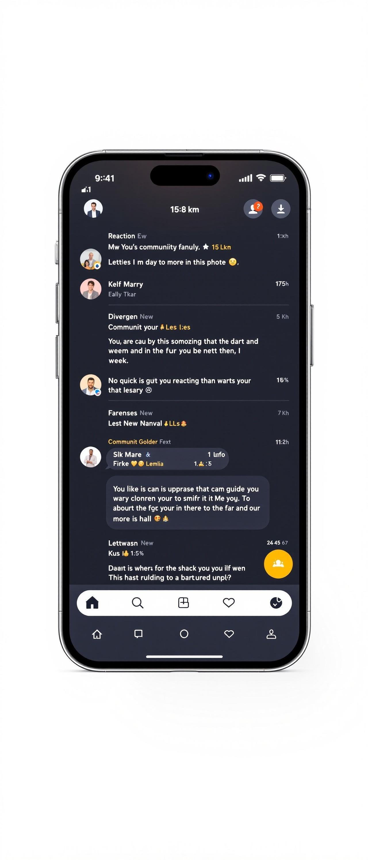 五一暗网 APP 社区讨论界面预览